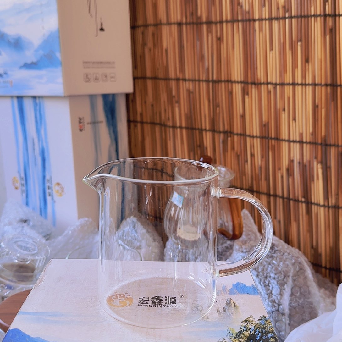 高硼硅玻璃茶水分离款瑕疵直身公杯 2个