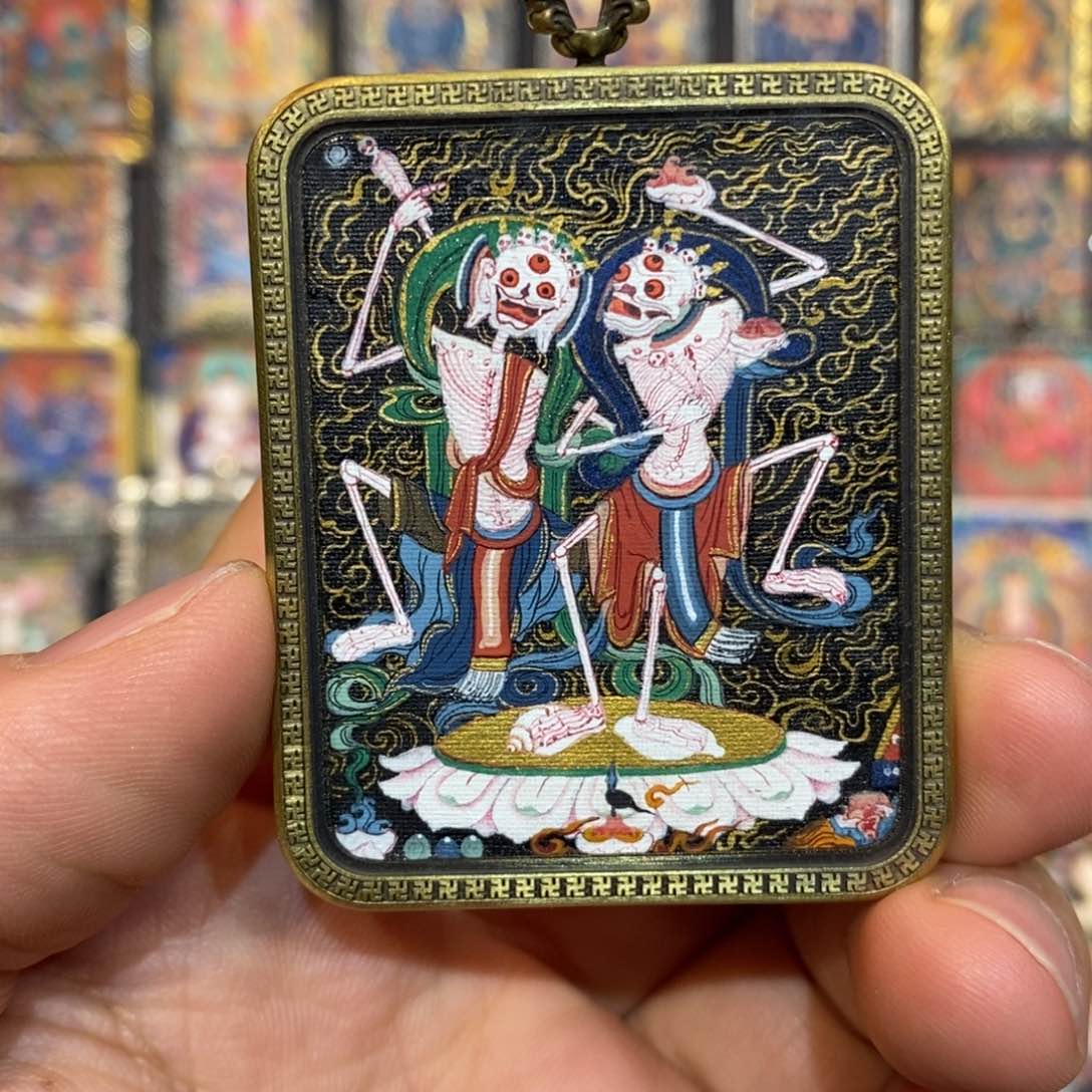 吊坠开播特惠纯手绘尸拓林唐卡