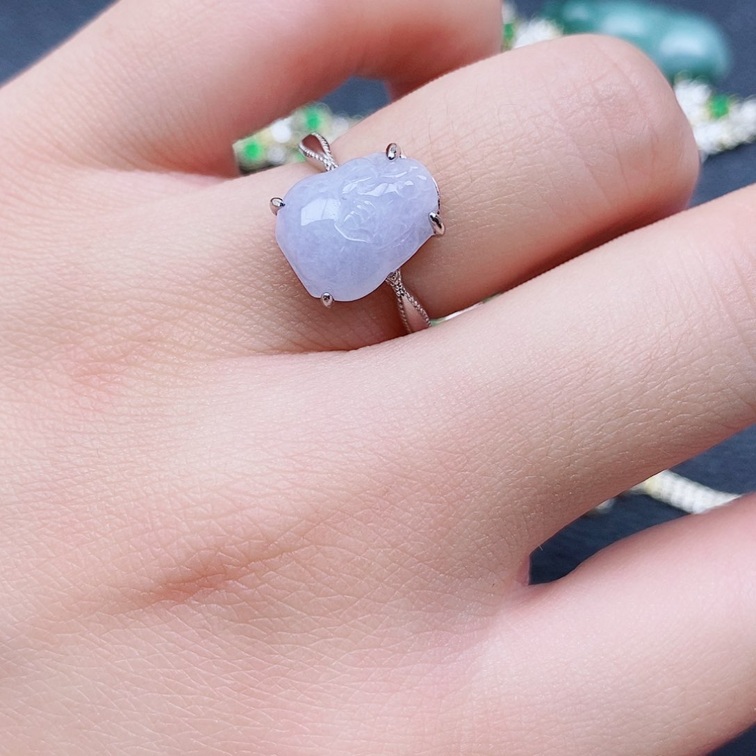 银S925镶嵌戒指翡翠