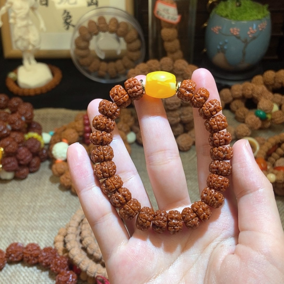 金刚菩提手串静**开115玉化树王