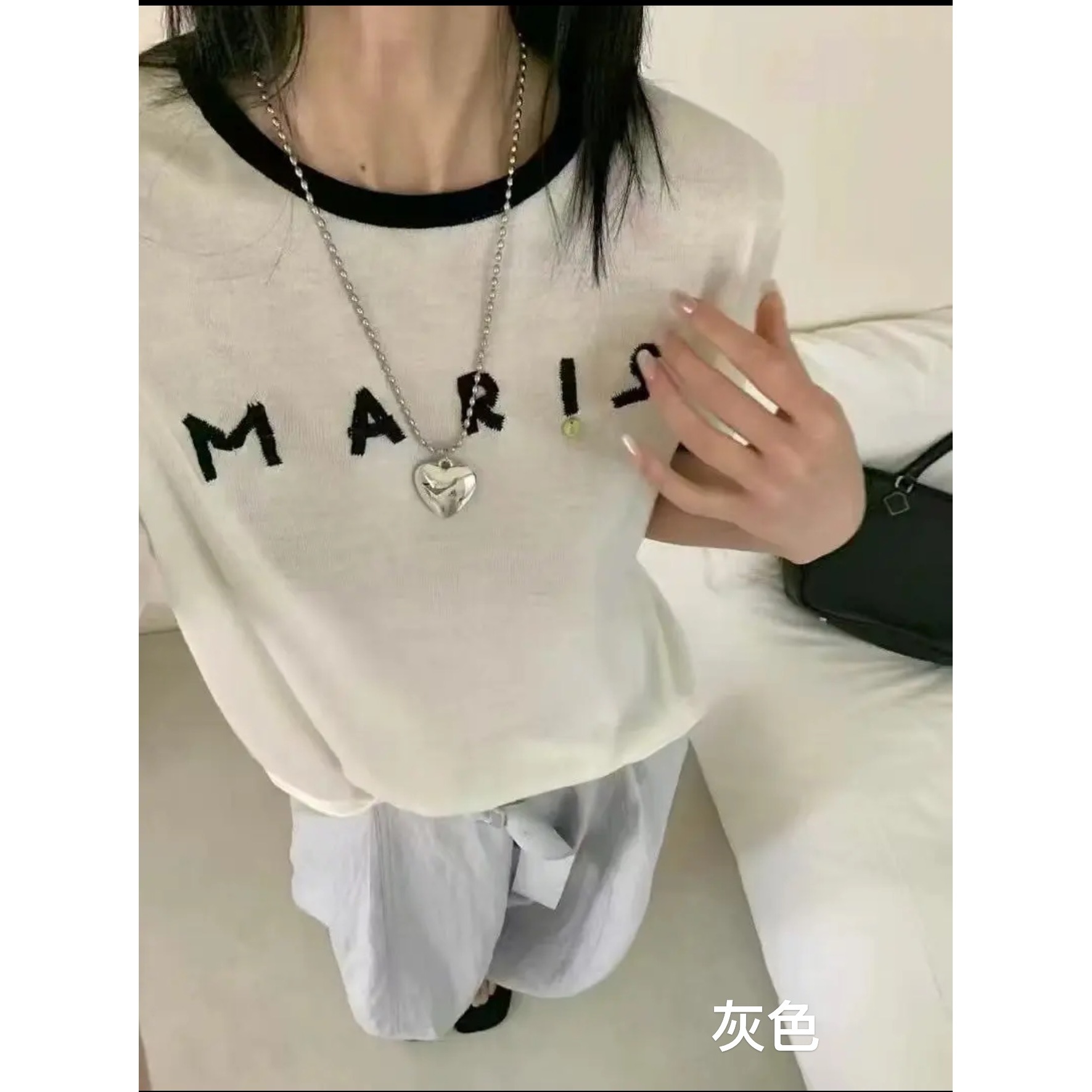 【坦姐严选 实体品质】夏季爆款甜美字母气质百搭刺绣短袖628