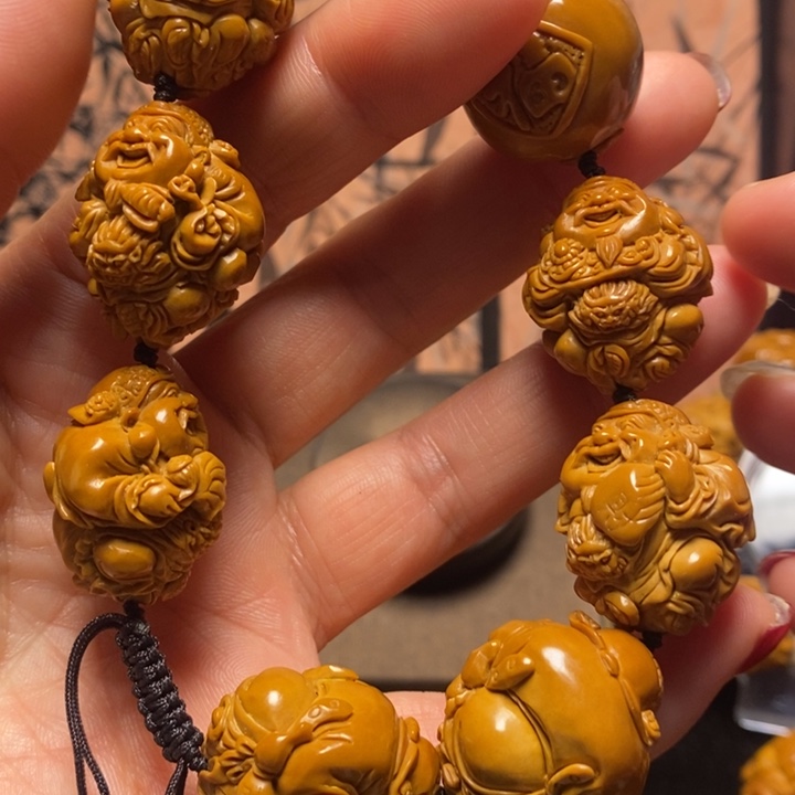 橄榄核手串/手链刚**✔龙财神