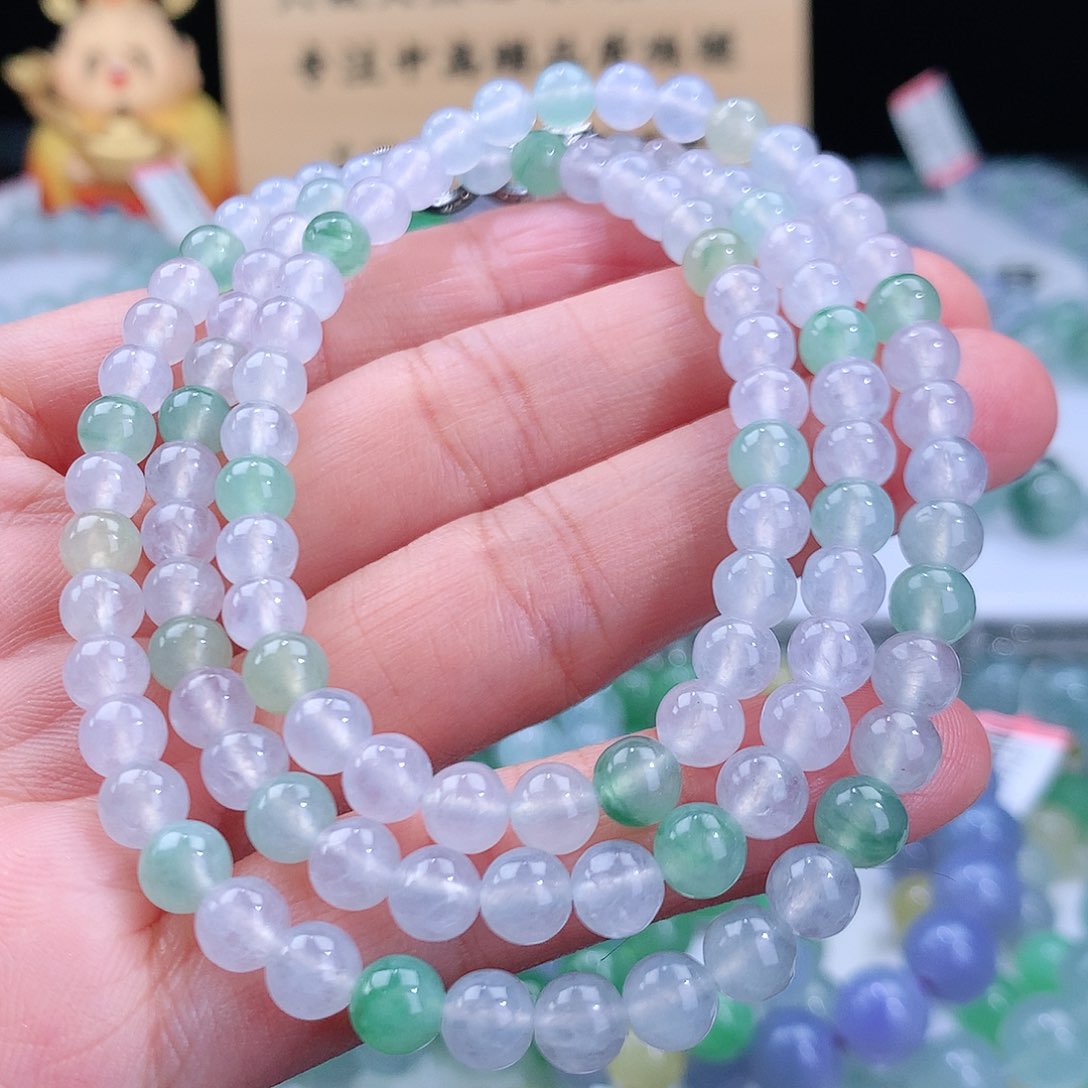 翡翠手链未镶嵌卡6mm