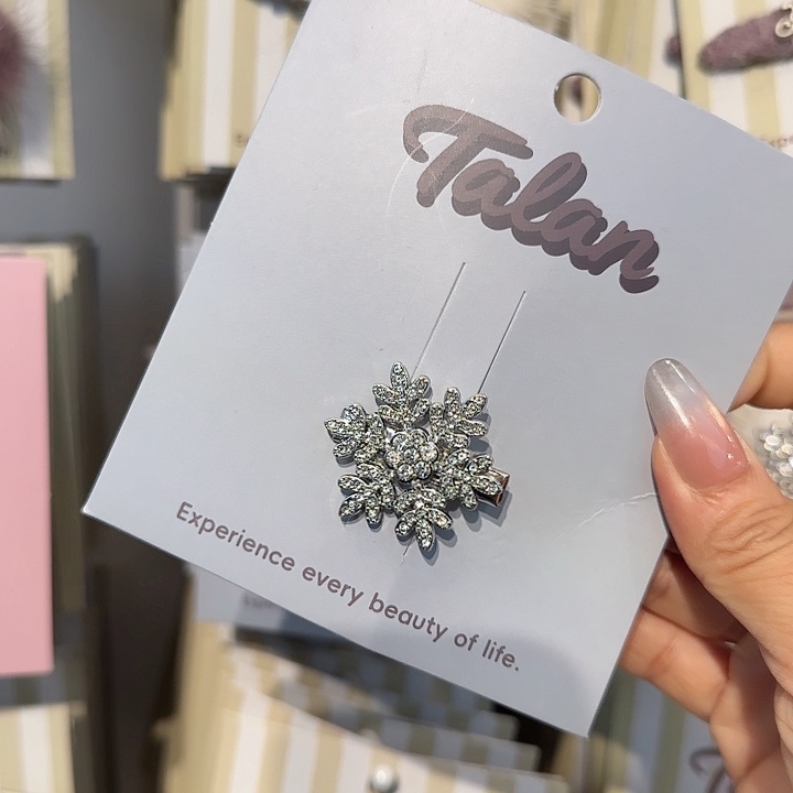 非金属布艺雪花鸭嘴夹