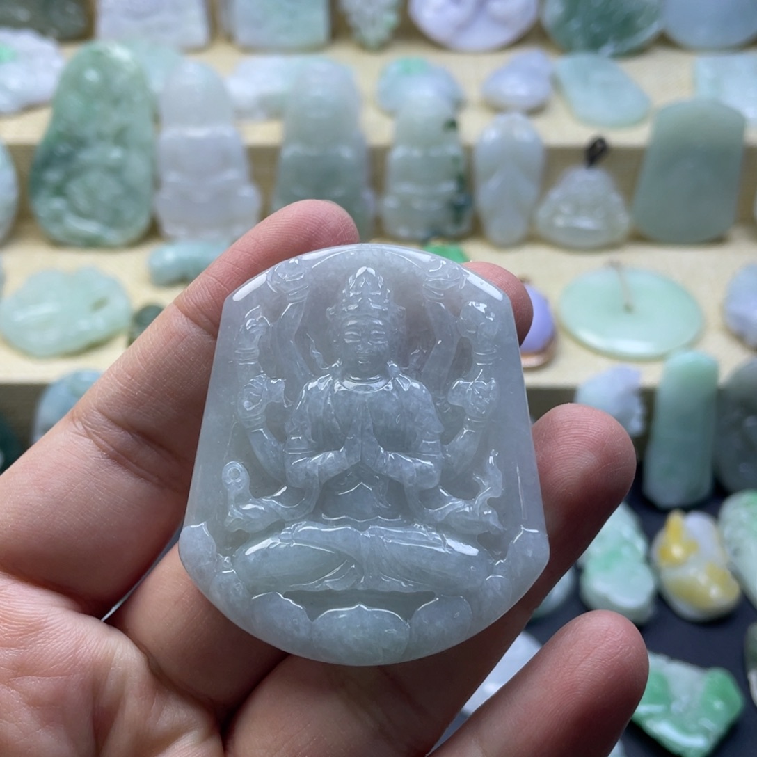 翡翠未镶嵌颈饰纯天然翡翠