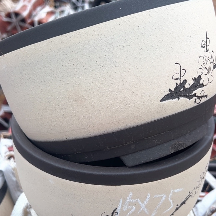 红陶紫砂碗盆口25