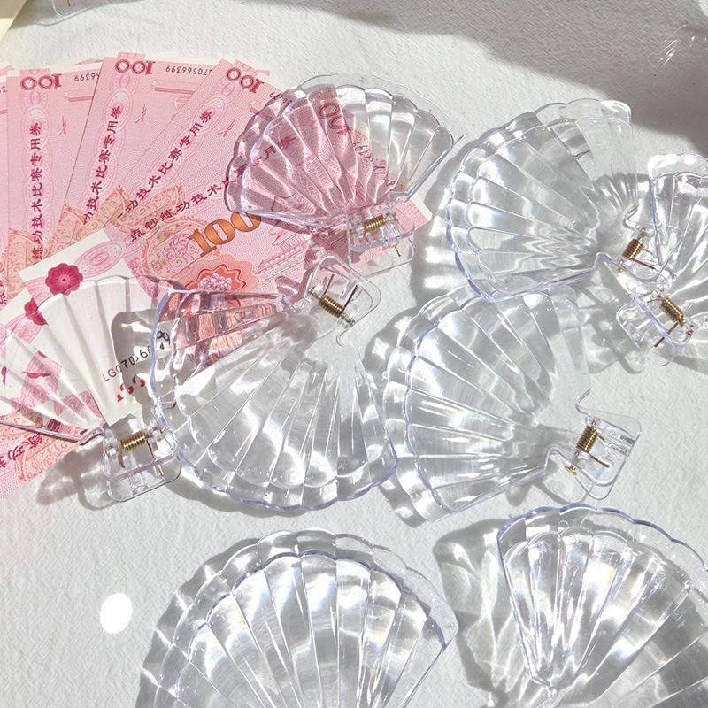 有钱花花束钞票夹子透明贝壳夹DIY装饰插花神器花艺资材鲜花包装