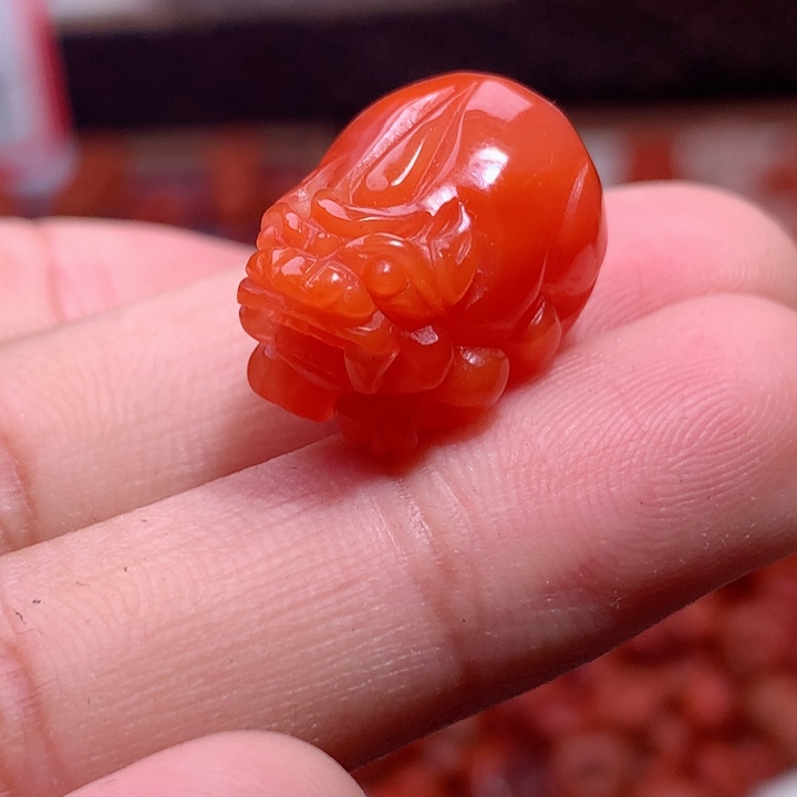 南红玛瑙未镶嵌南红貔貅1