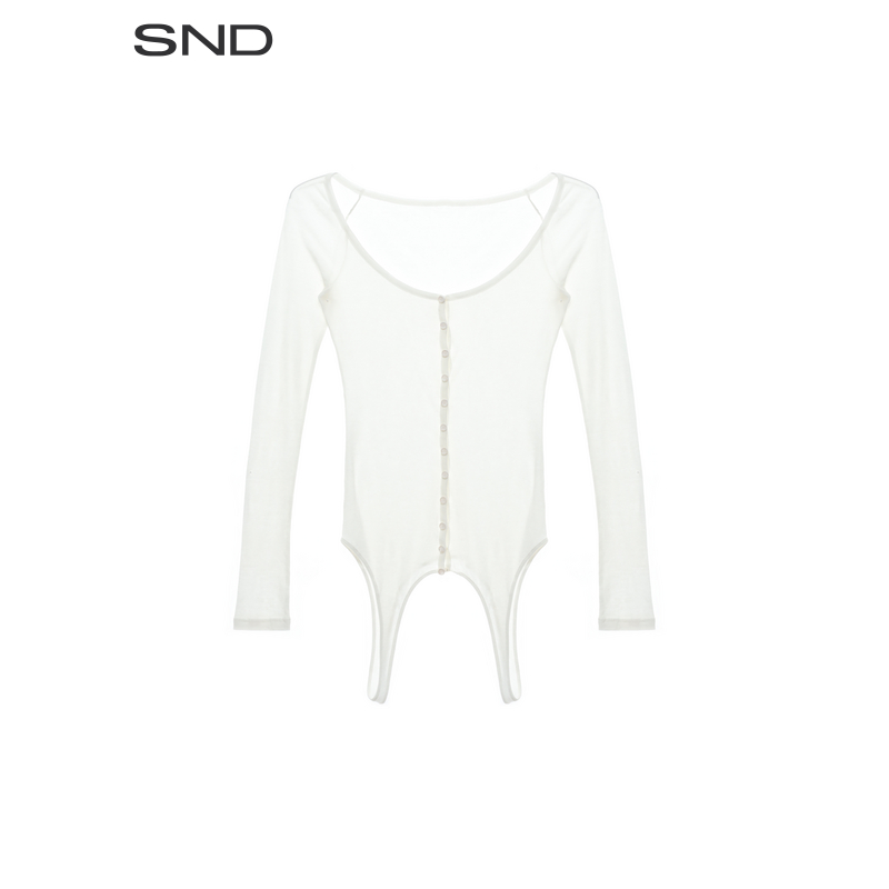 【ENDO PER SE 设计师品牌】SND SS25 设计感圆领透气叠穿长袖上衣