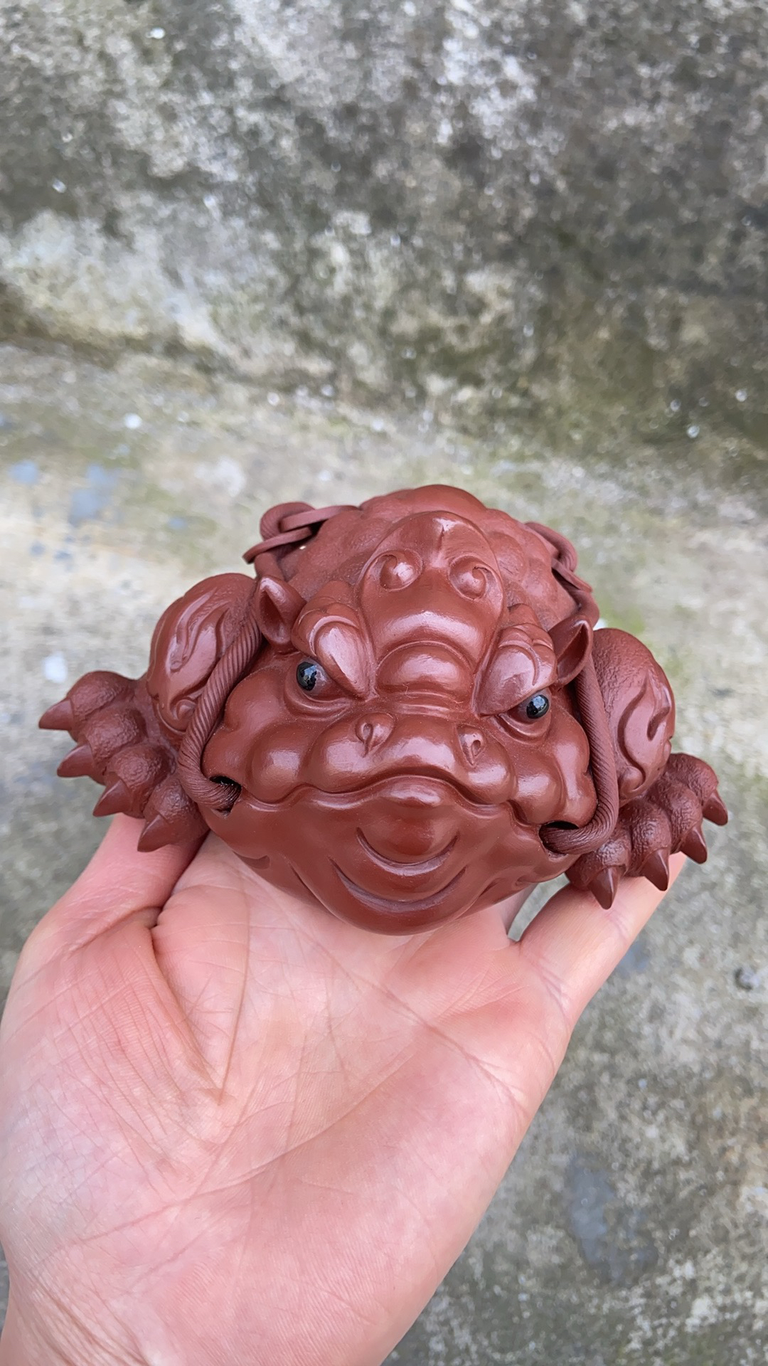 宜兴紫砂茶宠招财三足金蟾小如意金蟾