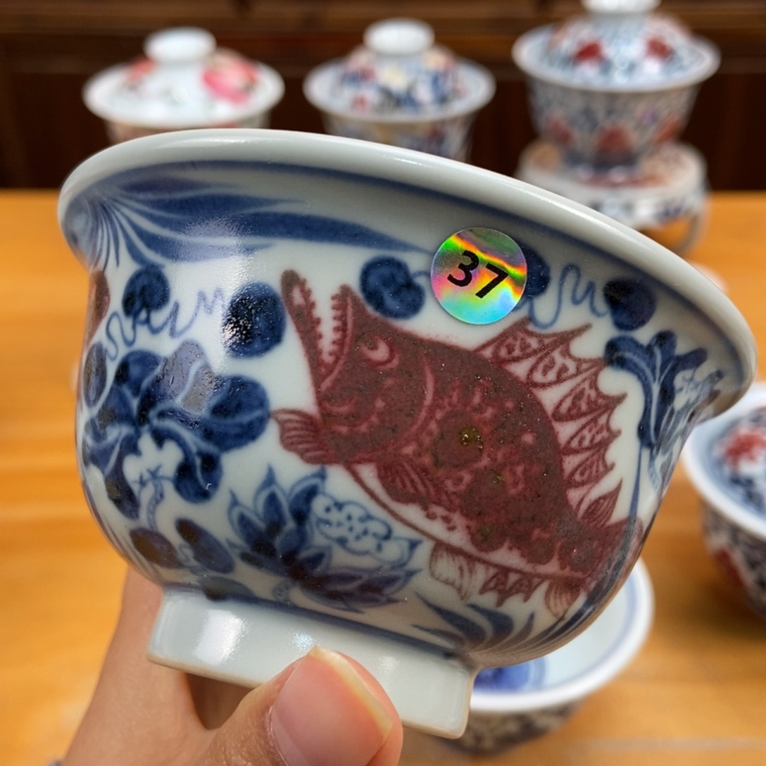 手绘现代茶具非古董