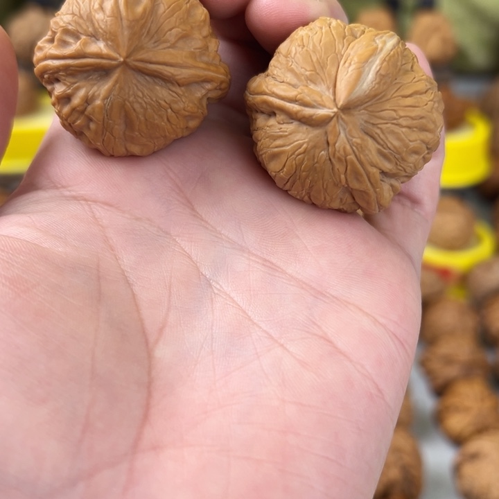 吊坠文玩核桃36尺全品无修元宝三棱