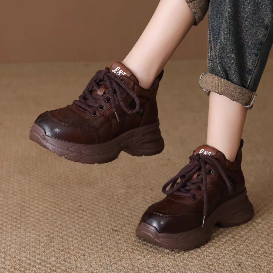 头层牛皮10788百搭超轻4运动老爹鞋