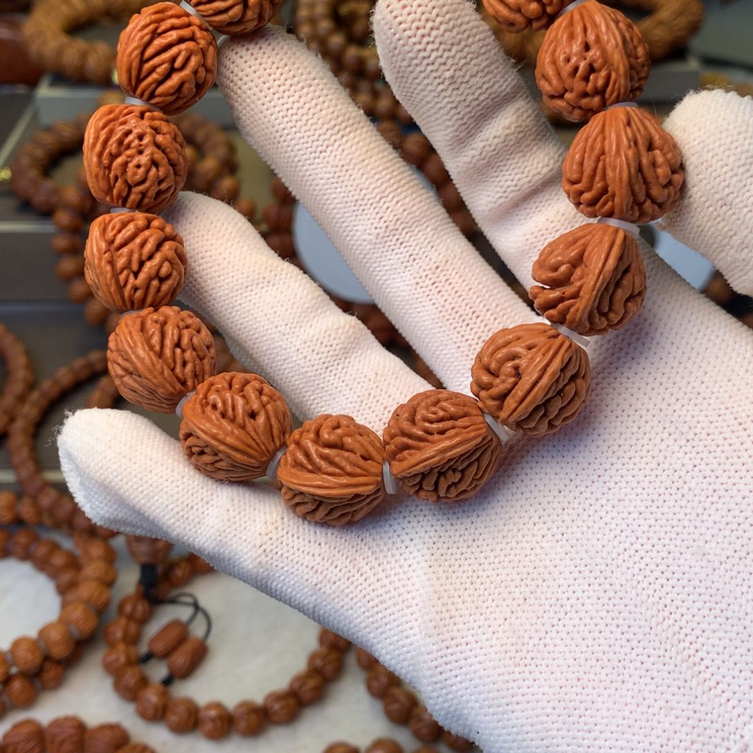 桃核手串秦岭龙纹