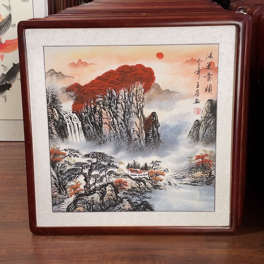 国画带框尺寸63*63厘米
