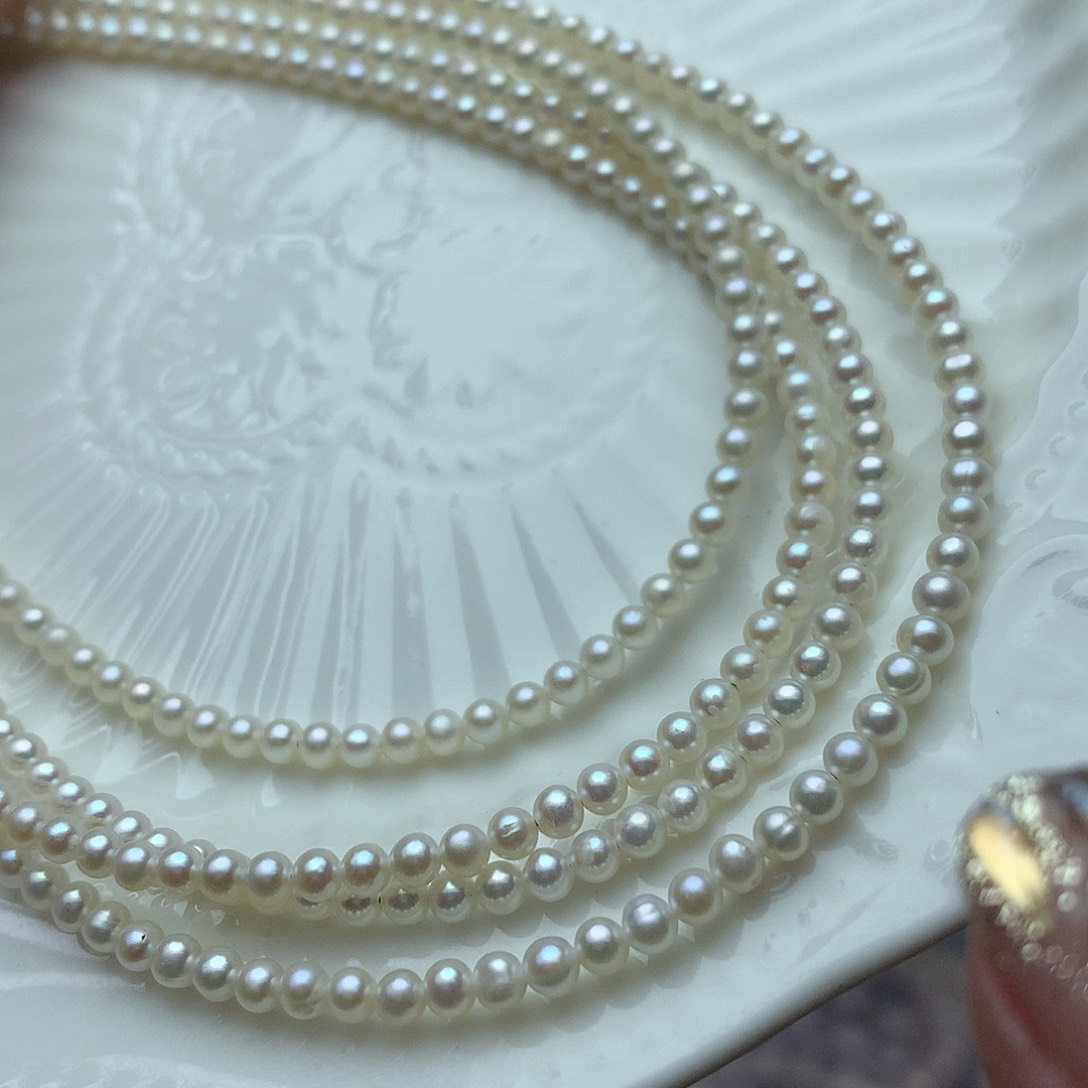 淡水珍珠3-4mm未镶嵌x16项链