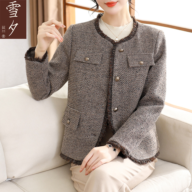 妈妈秋装2025新款小香风气质外套贵夫人时尚上衣中老年女春秋夹克