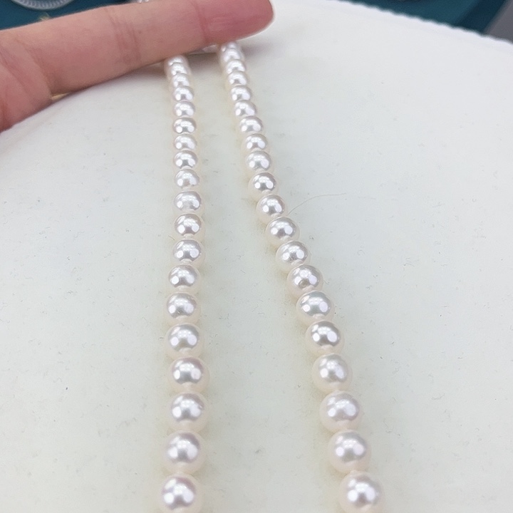 淡水珍珠颈饰银S925镶嵌卡8极光高品