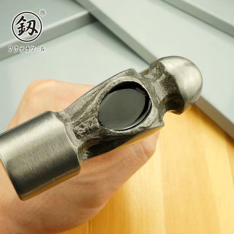 福冈圆头锤子工具木柄木工小锤子轻型手锤手工圆头铁锤子6007B