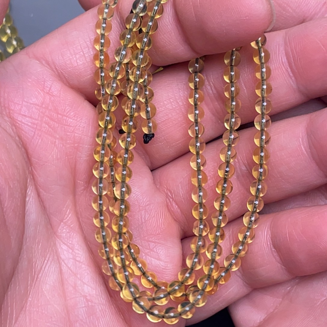 琥珀未镶嵌手链0.4