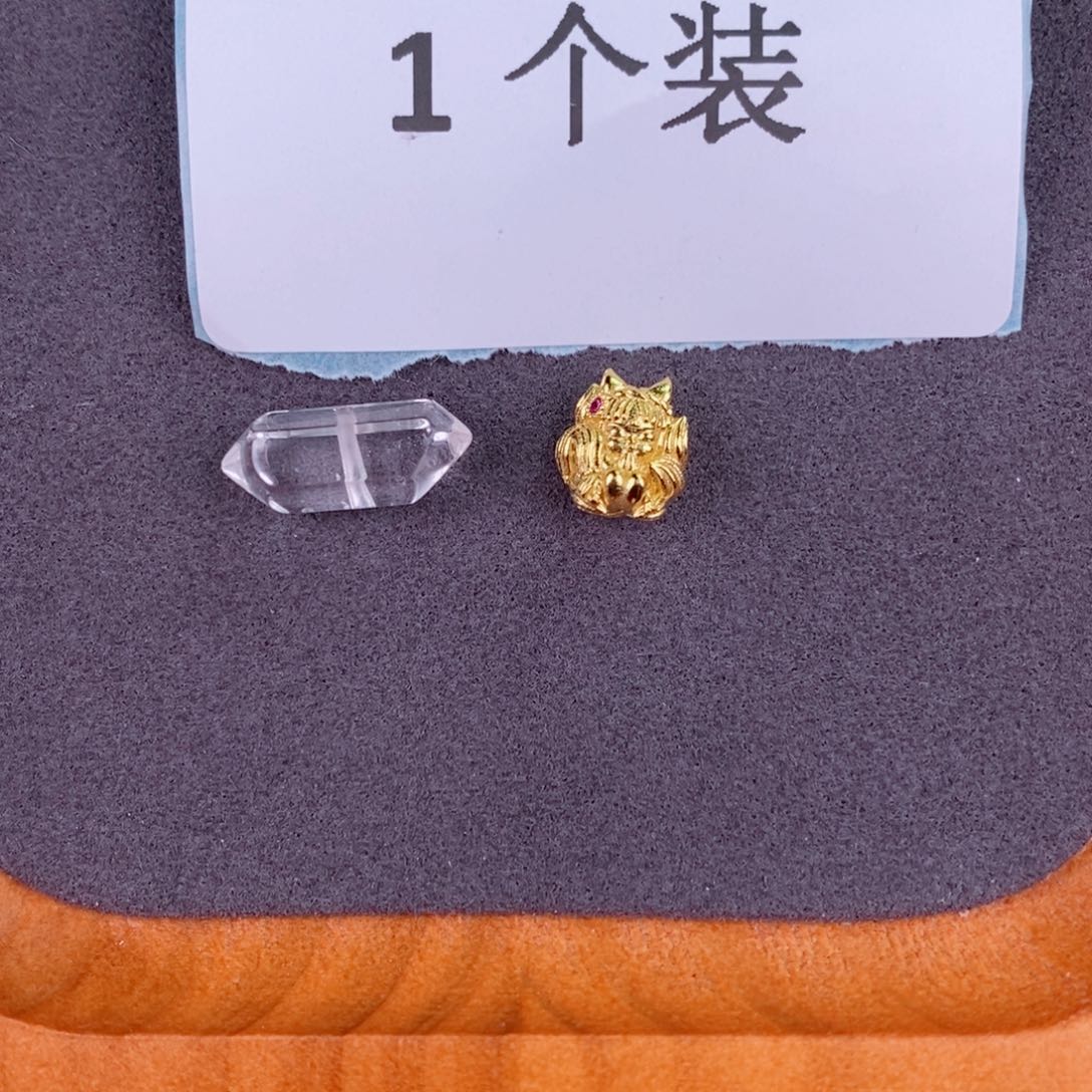 水晶珠宝半成品银S925镀金镶嵌