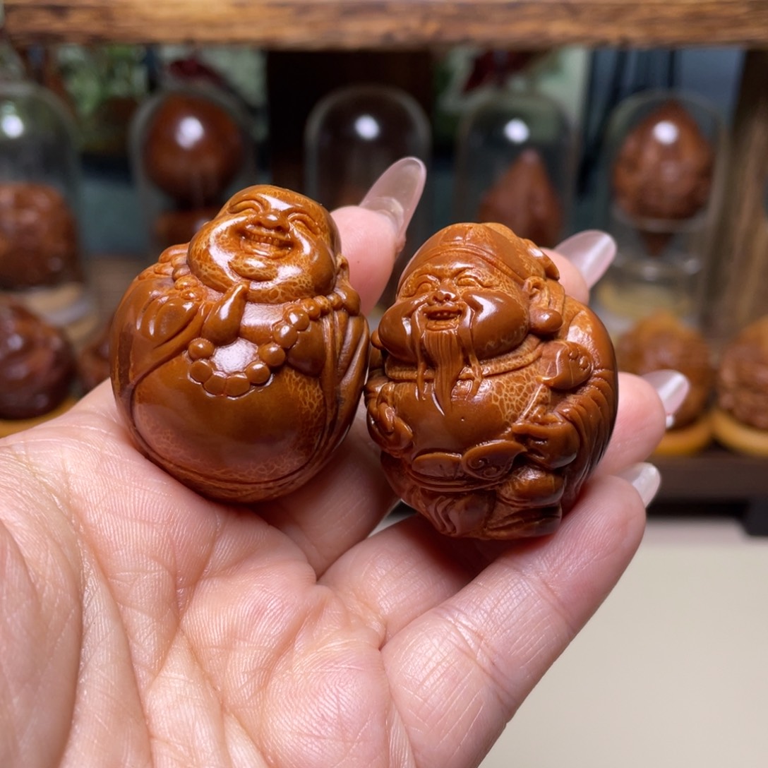 佛螺菩提吊坠财迷一对