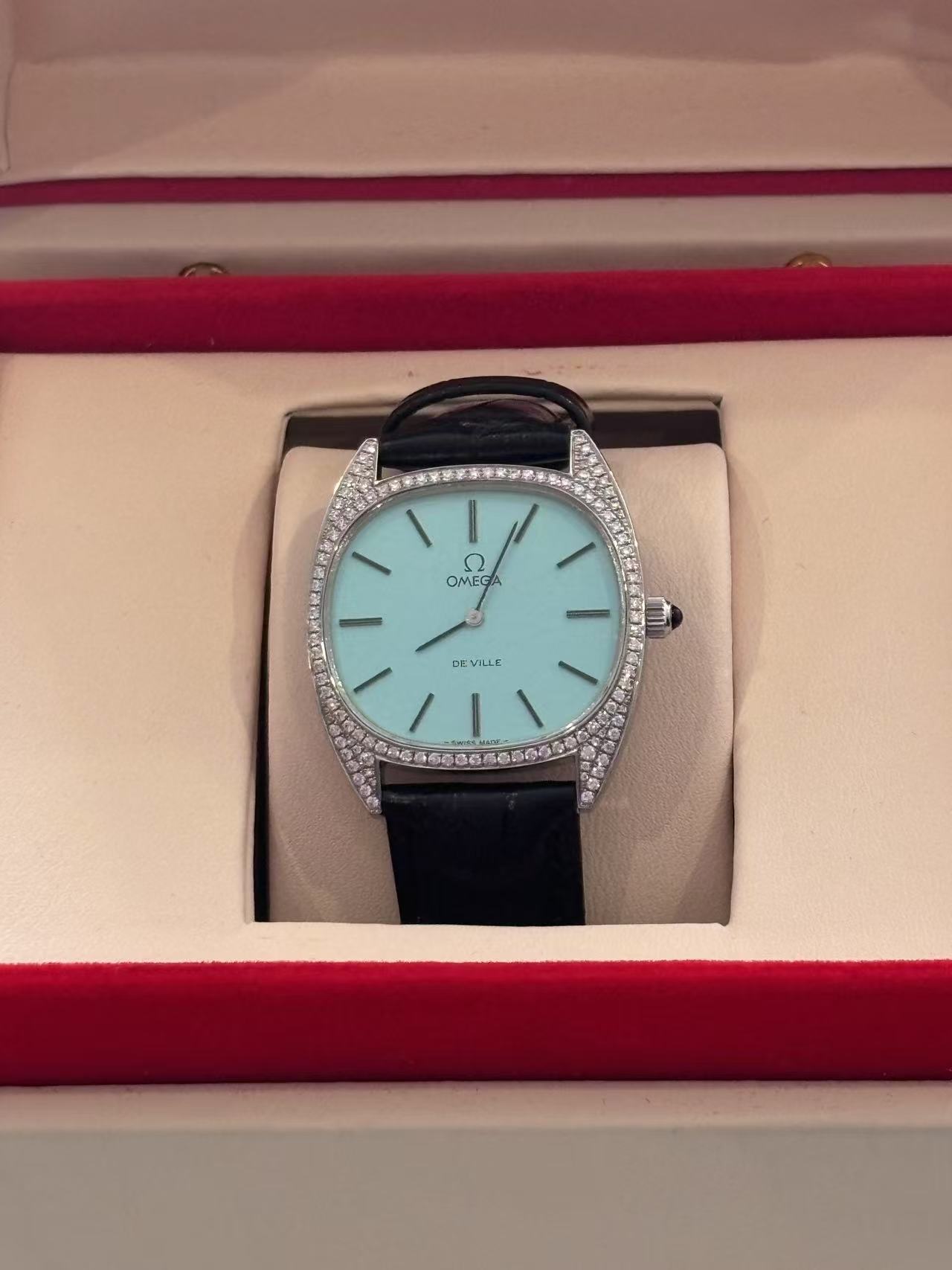 95新 Omega/欧米茄 32.5*29mm手动机械JM4135后钻碟飞系列名表