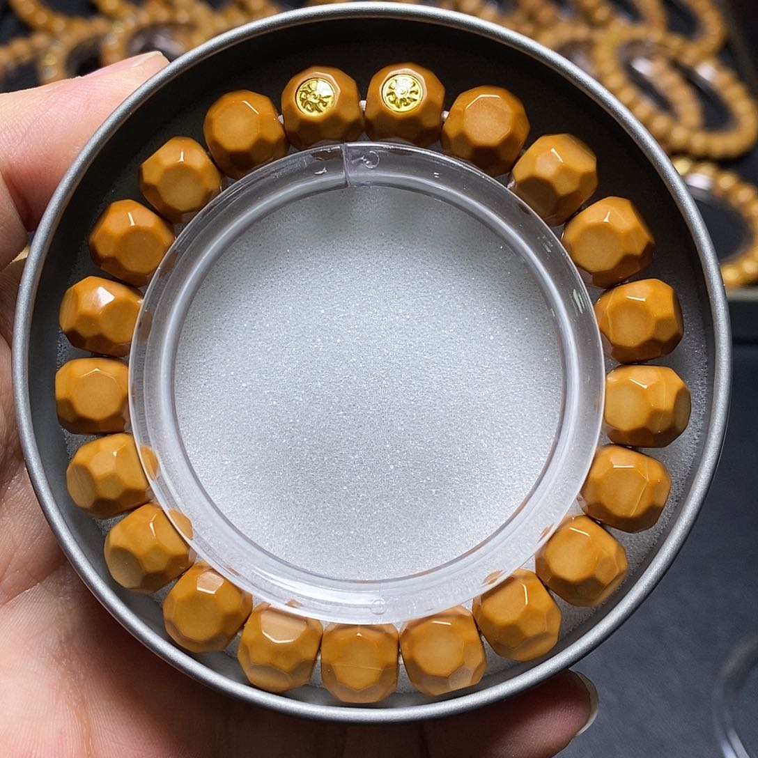 猴头核桃手串双18k金标毕业六方尺寸10+全品72号