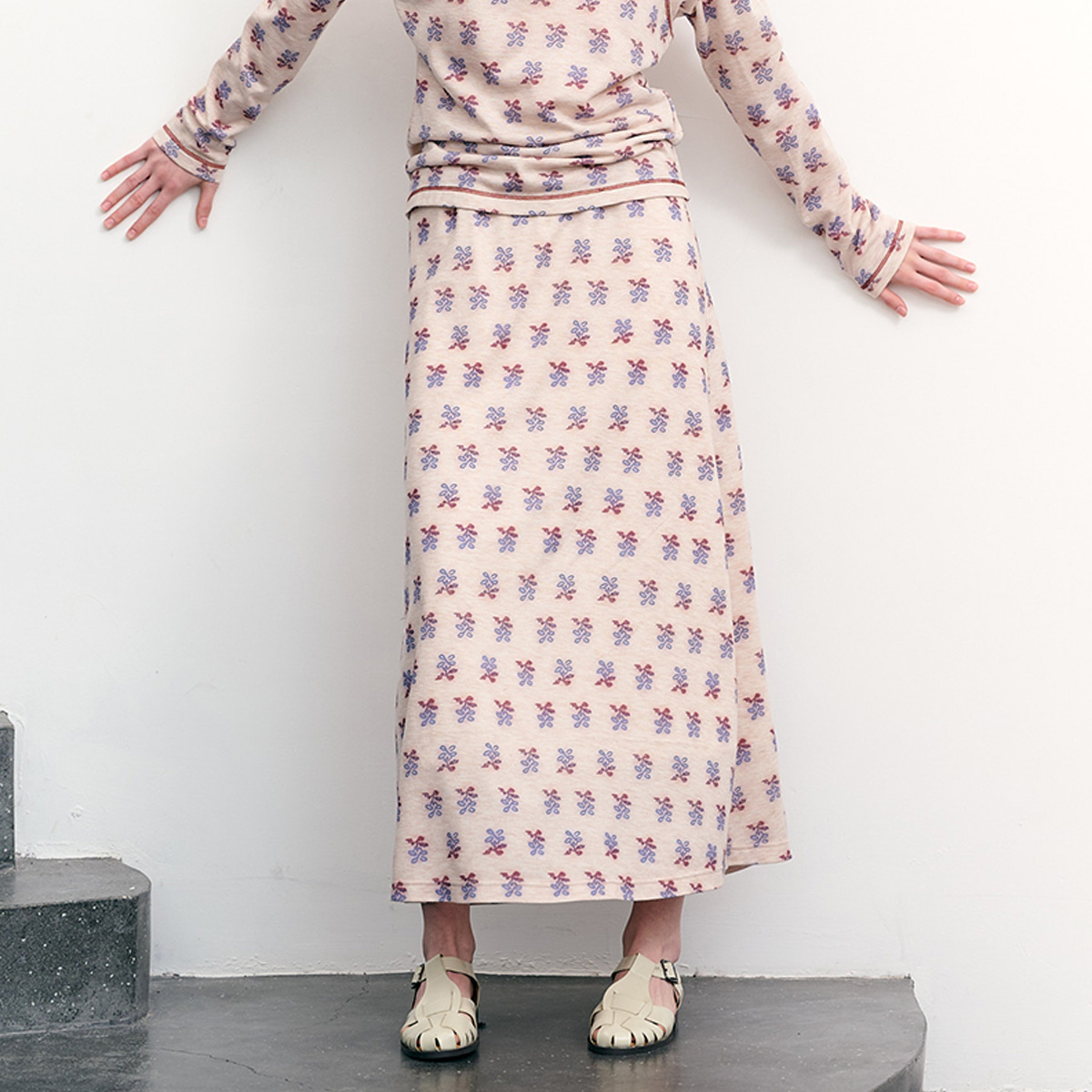 LAOWLA设计师品牌 拼色印花图案T恤裙气质女 DSC买手店 DY5L05008