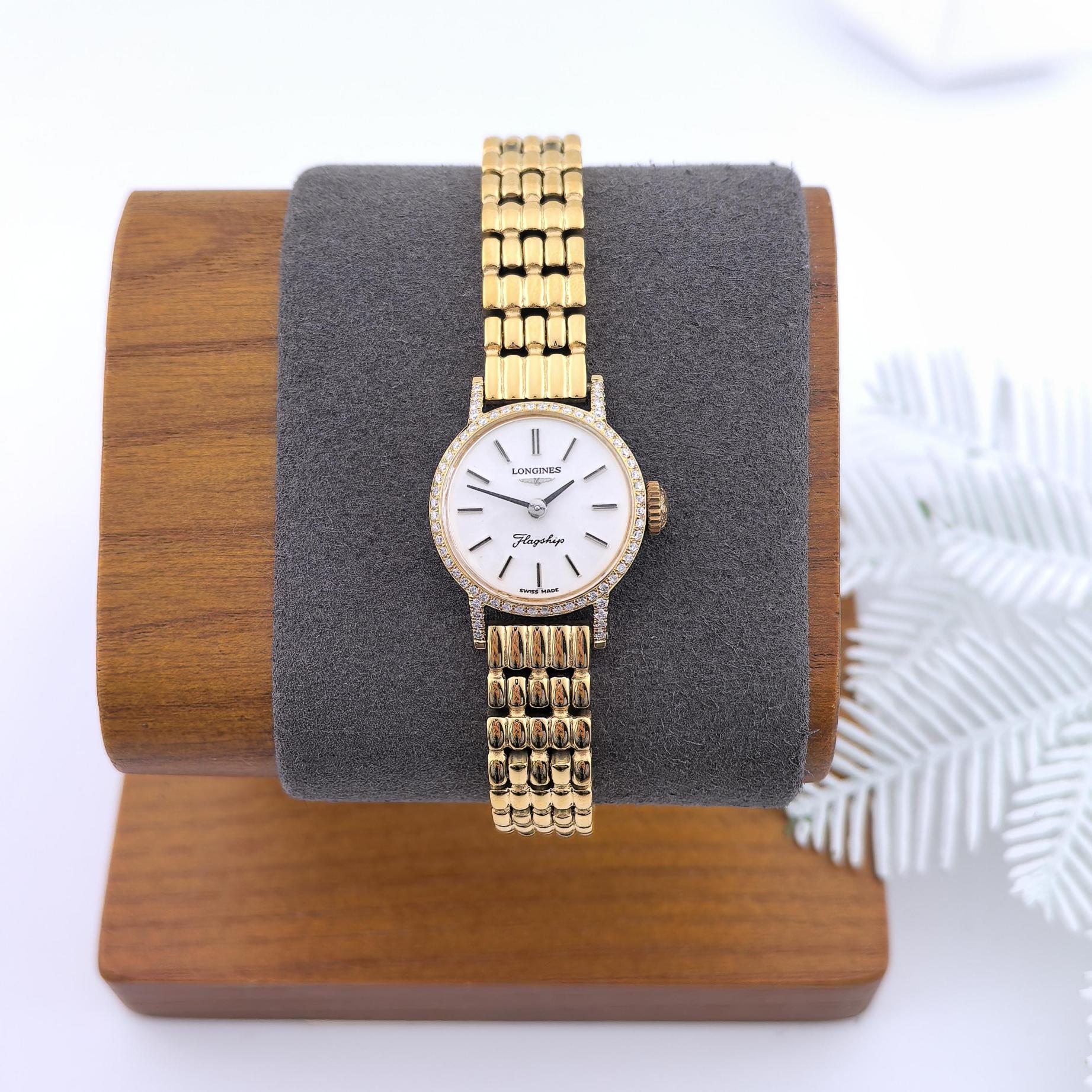 95新 Longines/浪琴 中古浪琴女表/手动机械/表经18.2mm/01932