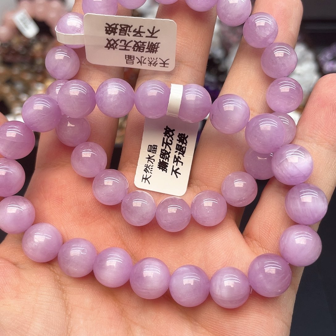 手串锂辉石未镶嵌13紫锂辉 10m 多样性发其一