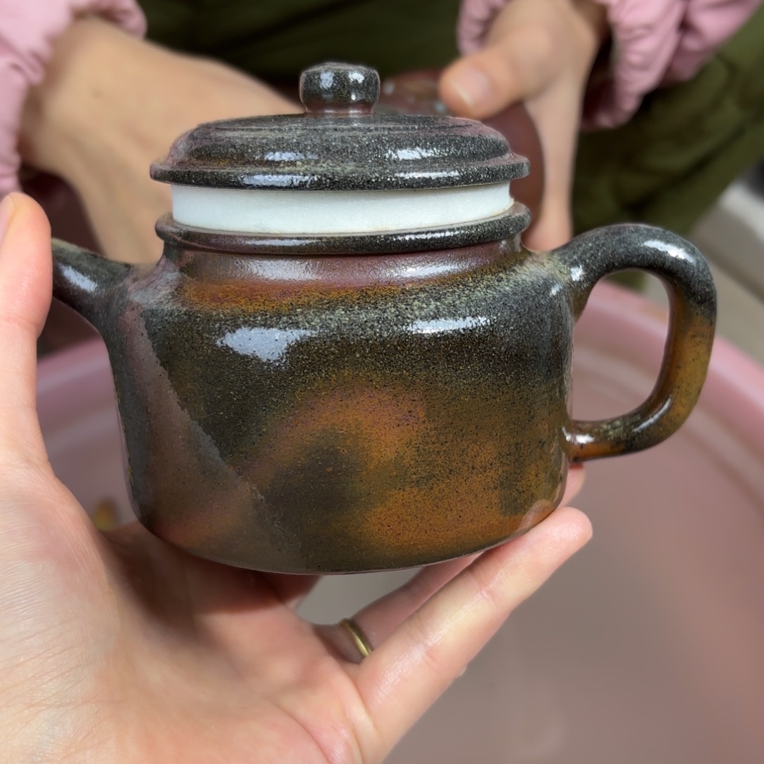茶壶紫砂柴烧紫砂微瑕壶
