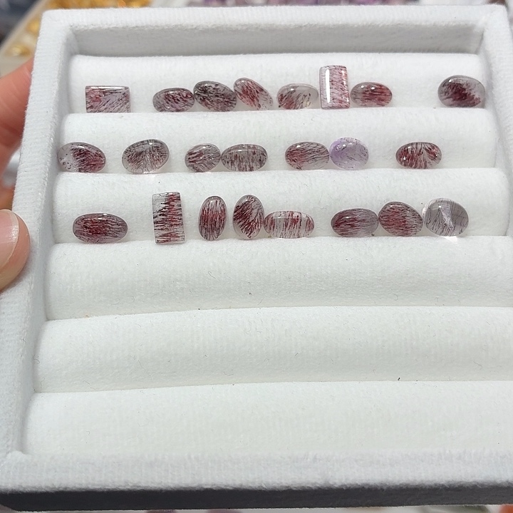 珠宝半成品未镶嵌水晶超七蛋面 自选一颗