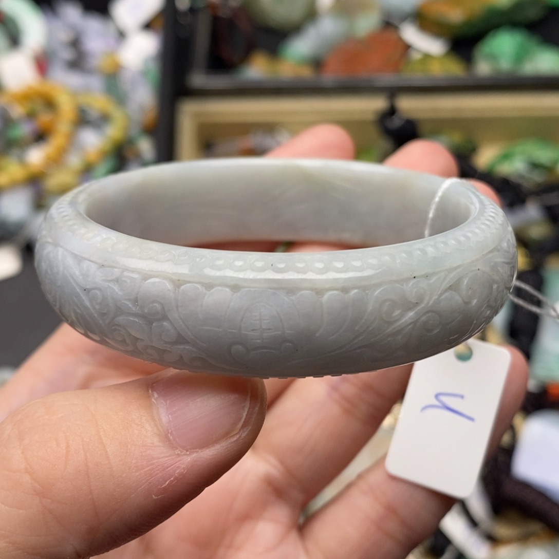 翡翠项链未镶嵌55.5圈口40号