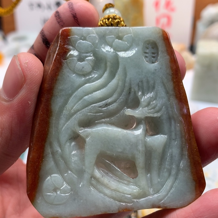 翡翠未镶嵌颈饰保真天然a货翡翠