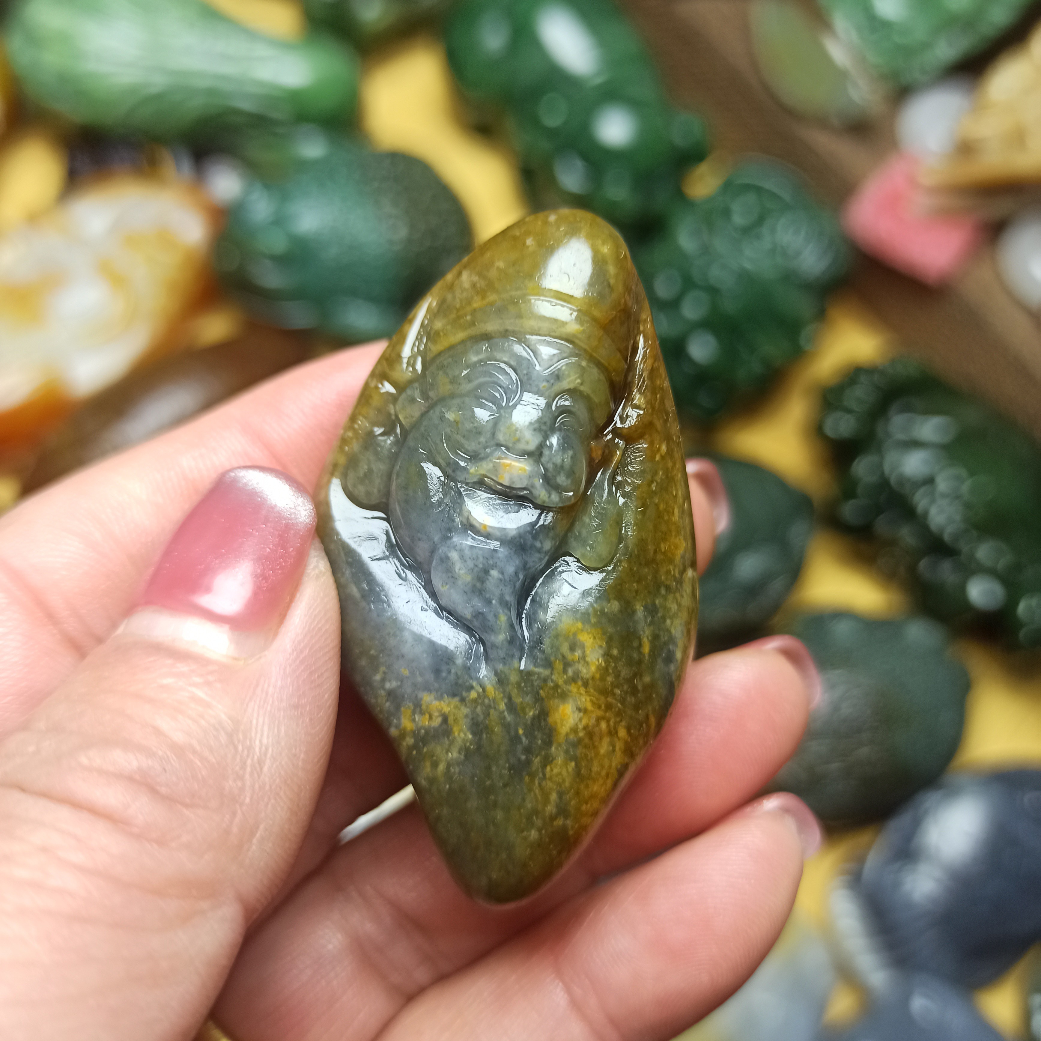 新疆和田玉青花挂件