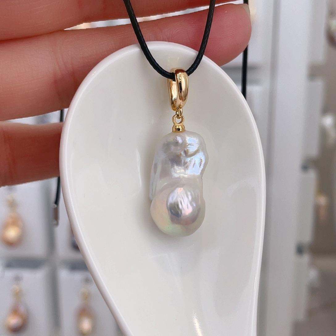 淡水珍珠颈饰银S925镶嵌