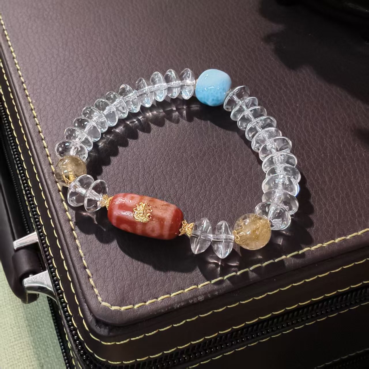 六福娘娘·万万/18K金水晶手饰飞碟珠造型SJ-SS0526