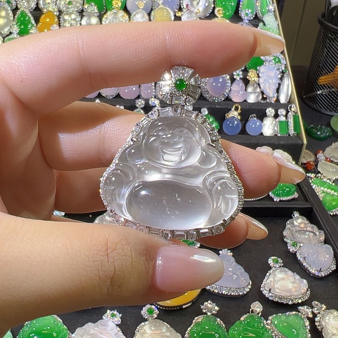 颈饰银S925镶嵌石英质玉H***乔