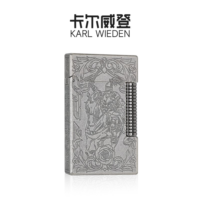 古银玫瑰骑士复古雕花黄铜朗声打火机高档送男友生日礼物帅气