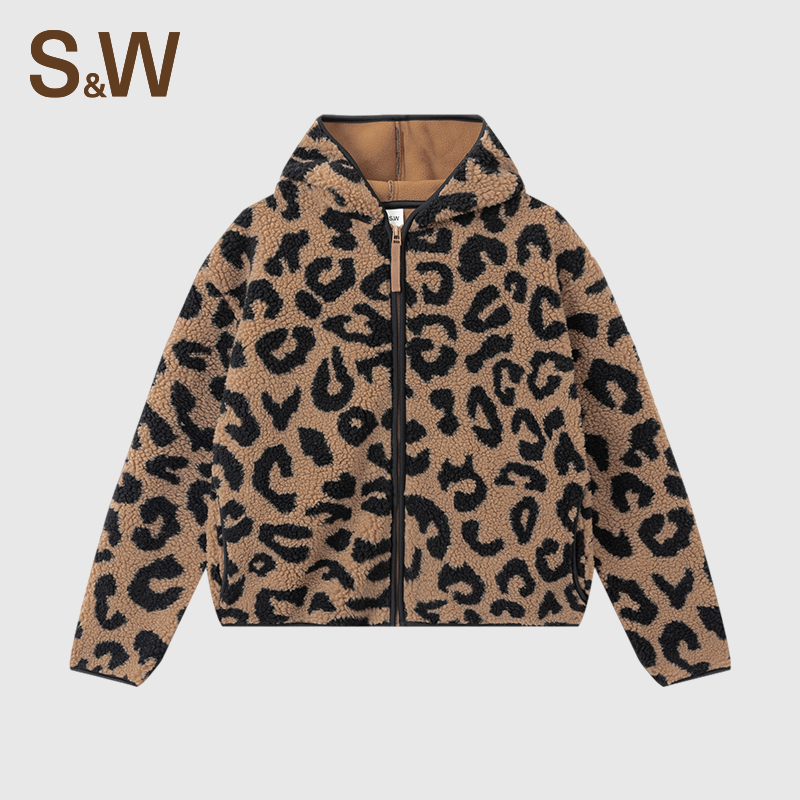 SW速惟运动连帽短款摇粒绒外套女士时尚保暖休闲 1598