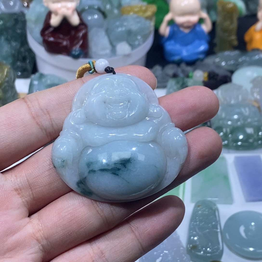 翡翠未镶嵌吊坠(不含链)佛公