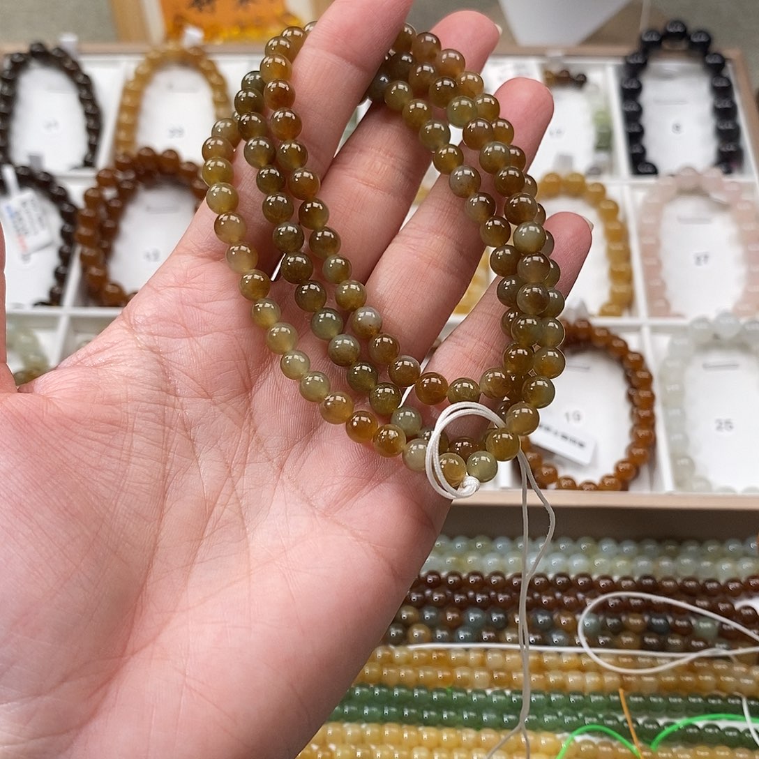 牛***仔手链未镶嵌和田玉（糖玉）