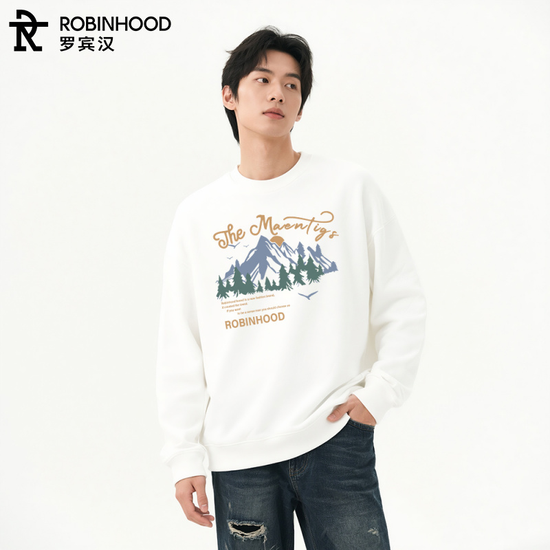 ROBINHOOD/罗宾汉新款秋季重磅卫衣长袖潮流ins风街头轻奢高级感