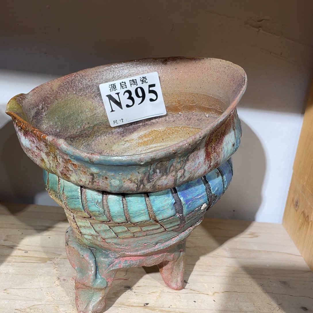 紫砂花盆景德镇陶瓷花盆395