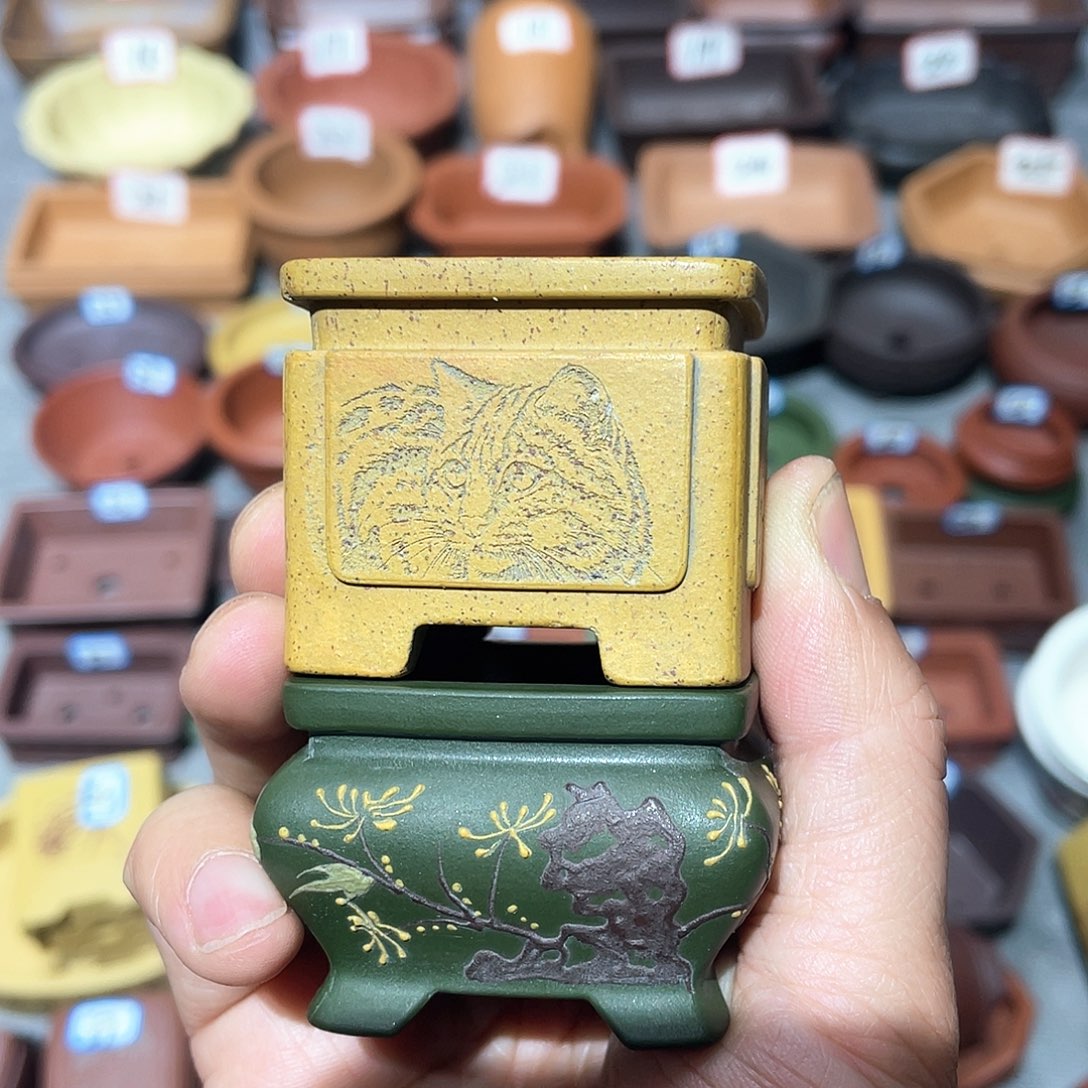 乾*紫砂小盆2个4*