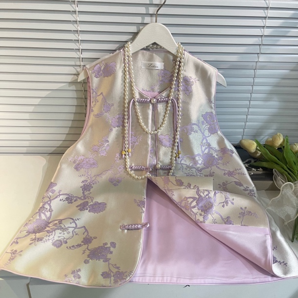 高端轻奢新中式国风改良旗袍夏装女2024新款提花连衣裙气质