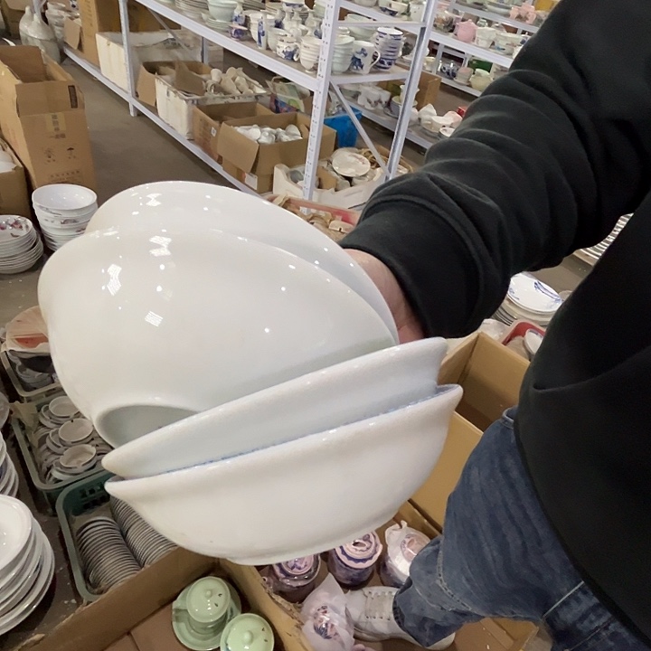 瓷片景德镇陶瓷小叶子味碟4只（画片不挑）