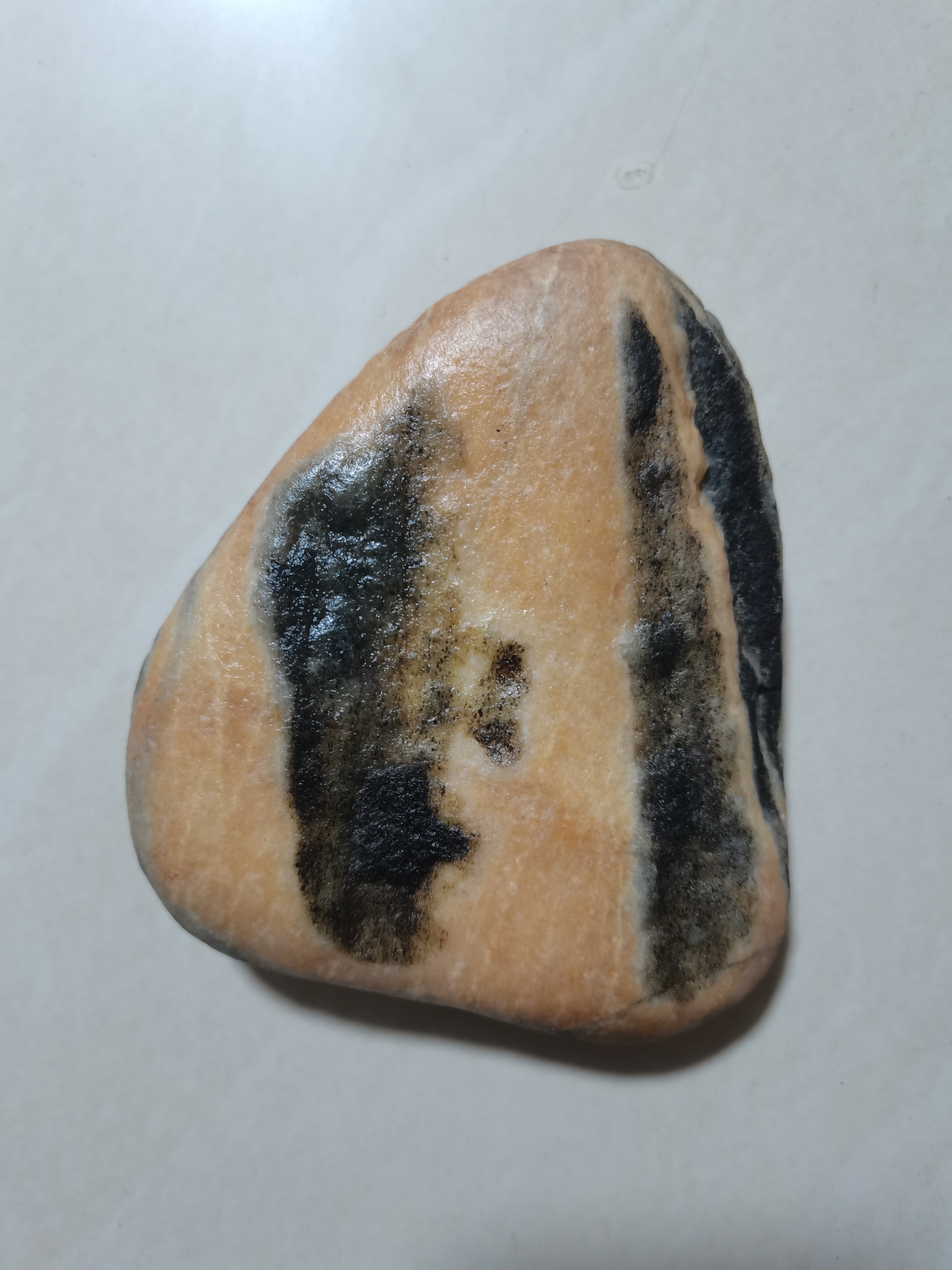 昆仑山帕米尔高原水冲天然画面奇石小摆件一一《人物石》