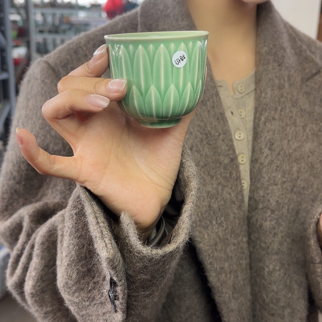 龙泉云间青瓷小米茶器